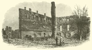 Ruiny Chambersburgu, radnice, září 1864 od American School