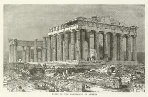 Ruiny Parthenonu v Aténách od American School
