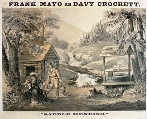 Saddle Mending, plakát pro Davyho Crocketta s Frankem Mayem v hlavní roli