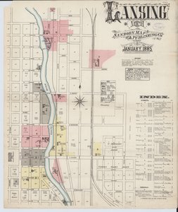 Sanborn Fire Insurance Mapa z Lansing, Ingham County, Michigan od American School