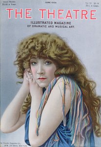 Sarah Bernhardt v roli Čarodějky, hra Sardou, titulní ilustrace časopisu Theater, červen 1906 od American School