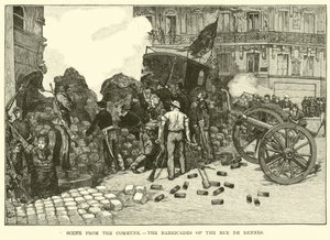 Scéna z Komuny, barikády na Rue de Rennes od American School