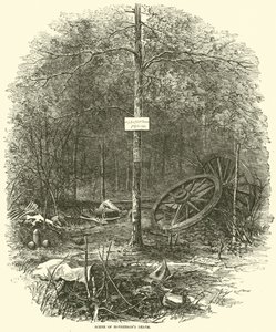 Scéna McPhersonovy smrti, červenec 1864 od American School