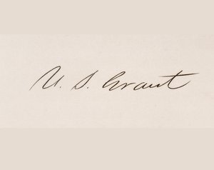Podpis Ulyssese S. Granta (litho) od American School