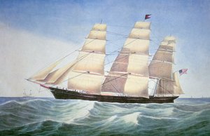 Sovereign of the Seas, litografie Nathaniela Curriera (1813-88) od American School