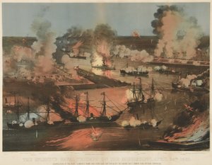 Skvělý námořní triumf Mississippi, hospoda. 1862 (barevné lito) od American School