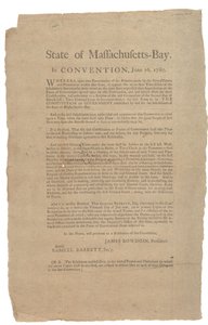 State of Massachusetts in Convention, State Constitution, 16. června 1780 od American School