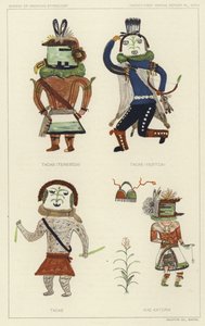 Tacab (Tenebidji), Tacas (Yebitcai), Tacab, Kae Katcina (barevná litografie) od American School