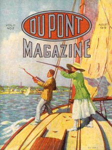 The Grand American Handicap Trapshooting Tournament 1919, přední strana časopisu DuPont Magazine, srpen 1919 od American School