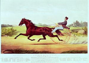 Oslavovaný kůň, George M. Patchen, The Champion of the Turf, vyrytý Nathaniel Currier (1813-88) a James Merritt Ives (1824-95), 1860