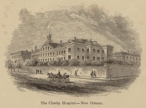 Charitativní nemocnice, New Orleans (rytina) od American School