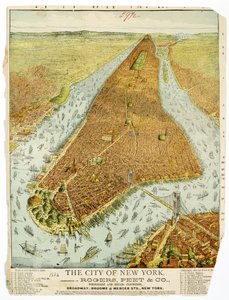 The City of New York, komplimenty Rogers, Peet & Co., velkoobchod a maloobchod Clothiers, Broadway, Broome & Mercer Sts., NY. od American School