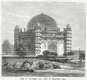 Gol Gumbaz, hrobka Mohammeda Adil Shah II, postavená v roce 1659