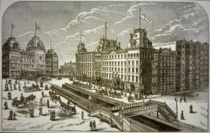 The Grand Union Hotel, New York City (litho) od American School