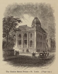 The Gratiot Street Prison, St Louis (rytina) od American School
