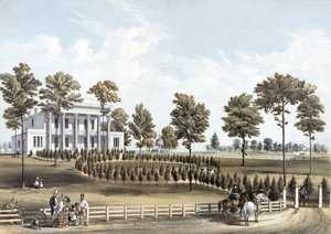 Poustevna, Jacksonova hrobka a sídlo Andrewa J. Donelsona 12 mil od Nashvillu v Tennessee, pořízené na místě 29. března. od American School