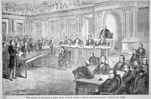 Obžaloba prezidenta Johnsona v roce 1868, ilustrace z 