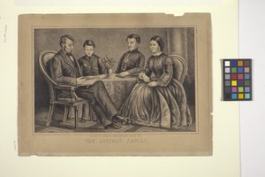 The Lincoln Family (litografie) od American School