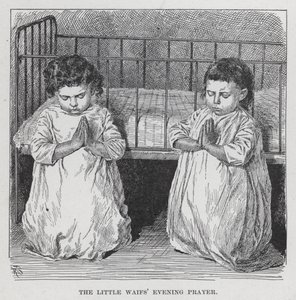 Večerní modlitba The Little Waifs (litho) od American School