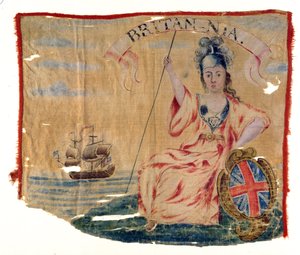 Vlajka Louisbourg Britannia, 1745 (bavlna) od American School