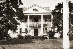 The Morris-Jumel Mansion, New York City, 1915 (hlubotisk v sépiovém tónu) od American School