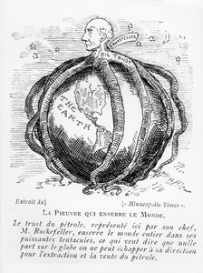 Chobotnice, která škrtí svět, karikatura z The Minneapolis Times, reprodukovaná v Lectures Pour Tous, 1902-03 od American School