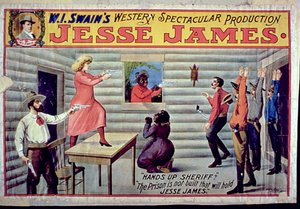 Vězení není postaveno tak, aby udrželo Jesseho Jamese, reklama pro W. I. Swains Velkolepá produkce Jesseho Jamese od American School