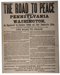 Cesta k míru přes Pensylvánii přes Washington, jak ji vytvořili jižanští rebelové a jejich demokratičtí spojenci, King & Baird (1839-1876), 7. září 1863 od American School