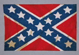 Bitevní vlajka Jižního kříže konfederačních sil (barva litho) od American School