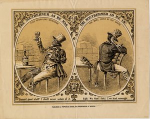 Jižan, jaký byl, jižan, jaký je, vydalo nakladatelství Powers & Cross, Boston, kolem roku 1863 od American School