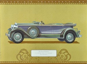 The Sport Phaeton, A Custom Eight by Packard, pub.1930 (barevná litografie) od American School