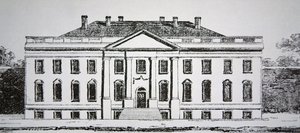 Bílý dům v roce 1807 (rytina) od American School