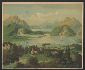 Jezera Killarney, kolem roku 1878 (chromolitho) od American School