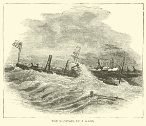 Monitory v bouři, prosinec 1864 od American School