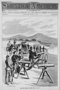 Nový model Gatling Gun, od Scientific American, 14. června 1879 od American School