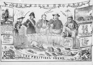 Politická aréna, možná publikoval v Cincinnati, c.1861 od American School