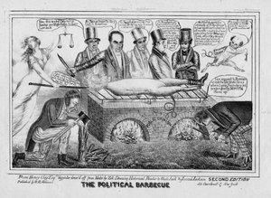 Politické grilování, c.1835 od American School