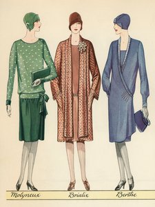 Three Flappers Modeling French Designer Outfits od American School