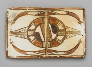 Dlaždice, vyrobená v Mesa, Arizona lidmi Hopi (hlína a klouzačka) od American School