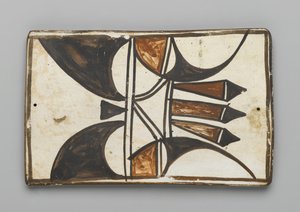 Dlaždice, vyrobená v Mesa, Arizona lidmi Hopi (hlína a klouzačka) od American School