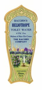 Štítek na toaletní vodu, Heliotrop od American School