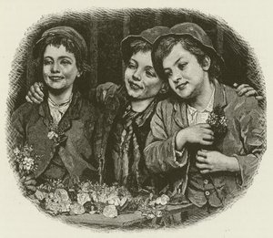 Tvrdí zákazníci, z obrazu J G Brown od American School
