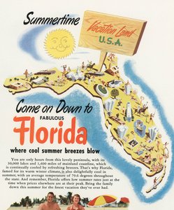 Turistická mapa Floridy od American School