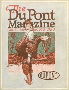 Lovec krůt, přední strana časopisu DuPont Magazine, listopad 1920 od American School
