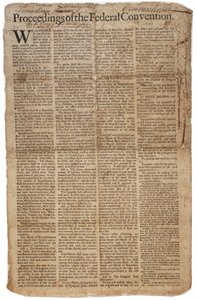 Ústava USA, c. 10. září 1787 (viz také GLC 696084) od American School