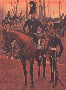 US Horse Artillery, cca 1812 (barevné lito) od American School