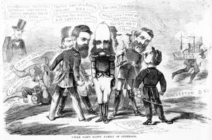 Strýček Sams Šťastná rodina generálů, kolem roku 1863 od American School