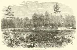 Union pracuje na Weldon Road, srpen 1864 od American School