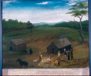Pohled v Elkhart County, Indiana (olej na plátně) od American School