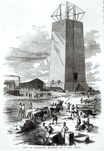 Pohled na Washingtonův památník, jak se nyní jeví, z „Gleason